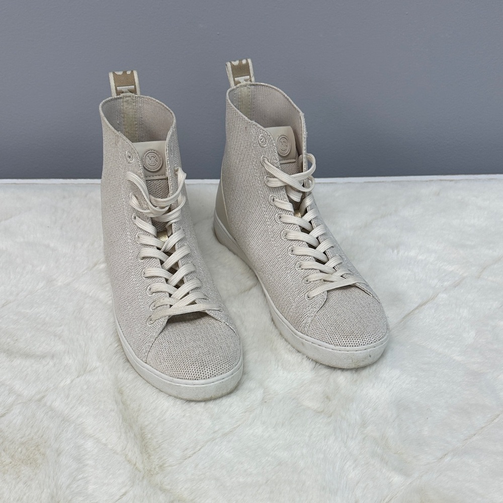 Michael Kors Cream High-Top Sneakers